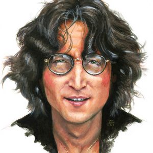 John Lennon acrylic portrait painting