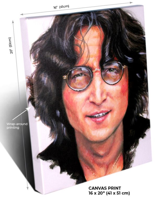 John Lennon Canvas Reproduction Portait from Original Painting. 16 x 20 " (41 x 51 cm)